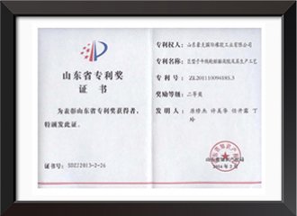 Patent award certificate